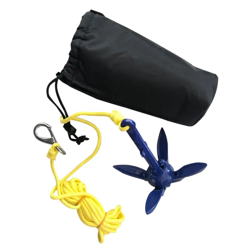 Four Handles Foldable SUP Paddle Board Boat Aluminum Anchor For Kayak Rubber Boats Canoe Motorboat Water Sports Accessories