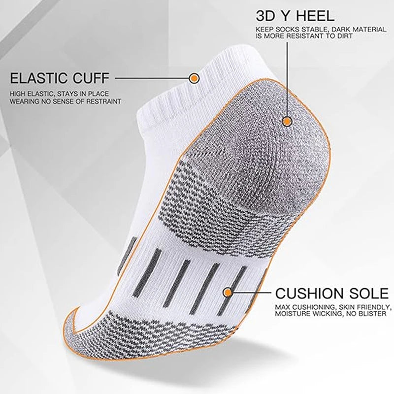 12 Pairs/Lot Men Sport Socks Breathable Outdoor Running buffer thickenBasketball Socks Cotton Training Short Tube Socks For Men