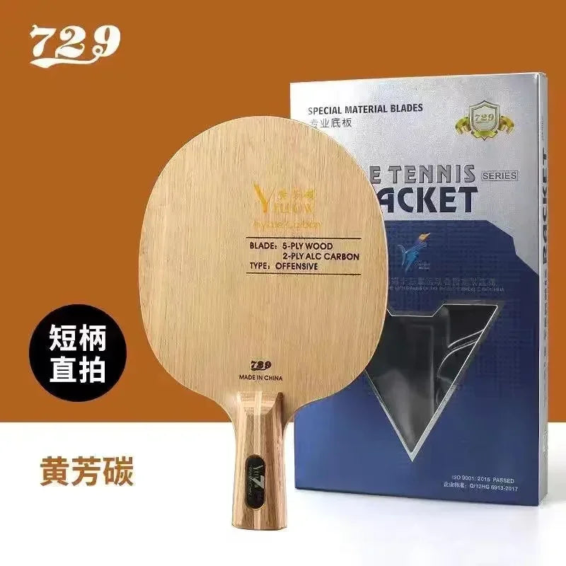 729 Blue ALC Carbon Table Tennis Blade Professional Offensive Ping Pong Blade 5+2 External ALC for Quick Attack with Loop