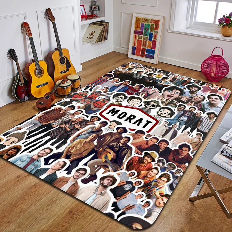 M-Morat Printed Carpet Fashion Yoga Mat Non-Slip Carpet Bedroom Decoration Outdoor Carpet Bedroom Birthday Gift