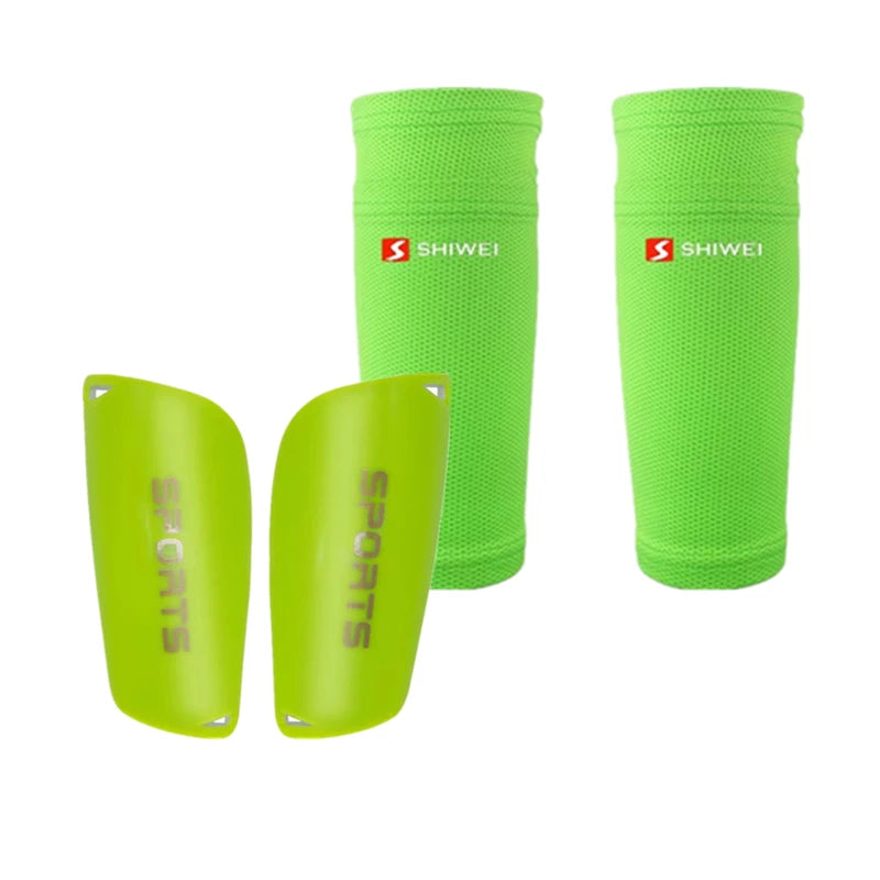 One set of Soccer Shin Guard Pads with Sleeves Kids Child Men Unisex Training Protection football accessories futbol accesorios