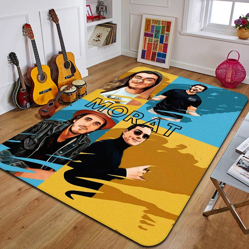 M-Morat Printed Carpet Fashion Yoga Mat Non-Slip Carpet Bedroom Decoration Outdoor Carpet Bedroom Birthday Gift