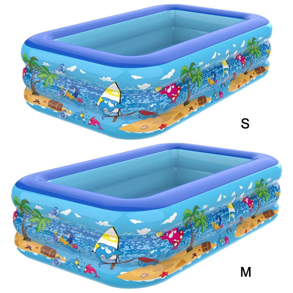 Inflatable Swimming Pool Indoor Outdoor PVC Swimming Pool Cartoon Thickening Swimming Pool for Toddler Kids Pool