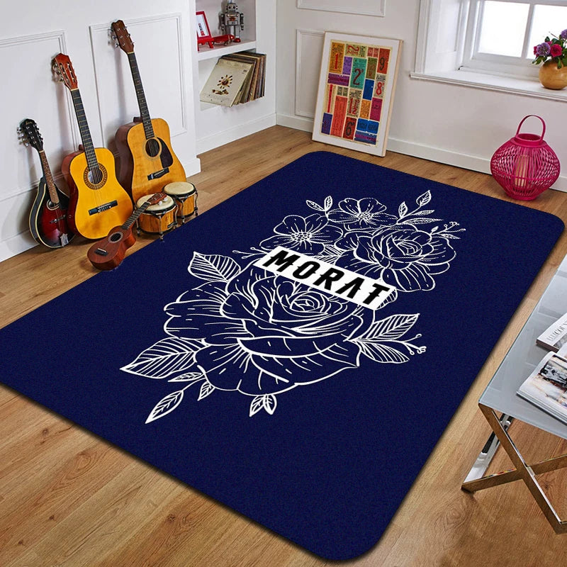 M-Morat Printed Carpet Fashion Yoga Mat Non-Slip Carpet Bedroom Decoration Outdoor Carpet Bedroom Birthday Gift