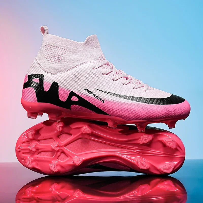 New Men Football Field Boots Women Professional Ultralight Cleats Soccer Shoes Unisex Match TF/FG High Ankle Boys Football Shoes