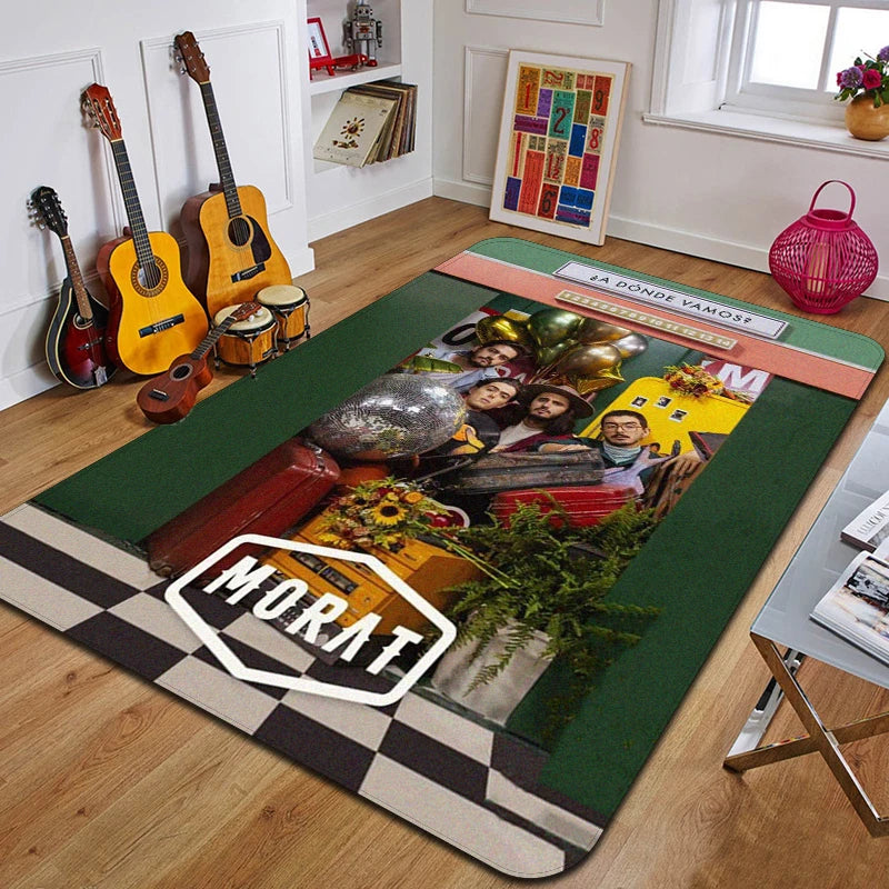 M-Morat Printed Carpet Fashion Yoga Mat Non-Slip Carpet Bedroom Decoration Outdoor Carpet Bedroom Birthday Gift