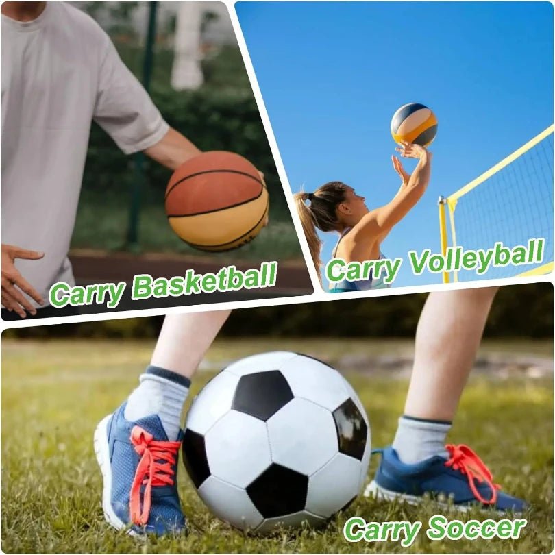 Portable Drawstring Basketball Backpack Mesh Bag Football Soccer Volleyball Ball Storage Bags Outdoor Sports Cycling Equipment