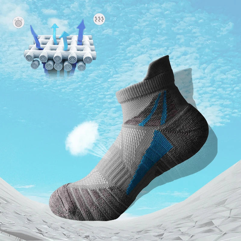 Socks Woman Running Short Socks Advanced Sports Socks Looped Back Color Socks Compression Calcetines Ciclismo Hombre Cycling