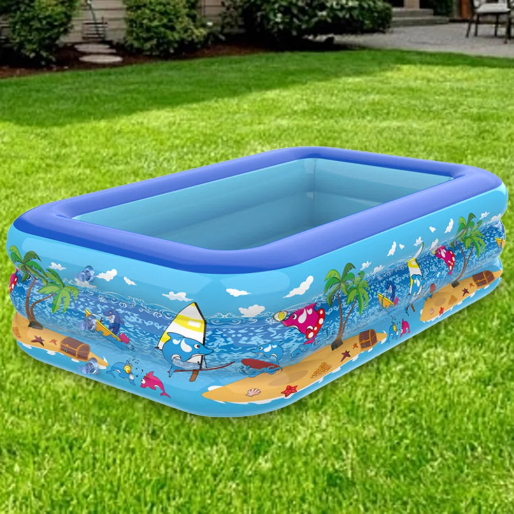 Inflatable Swimming Pool Indoor Outdoor PVC Swimming Pool Cartoon Thickening Swimming Pool for Toddler Kids Pool