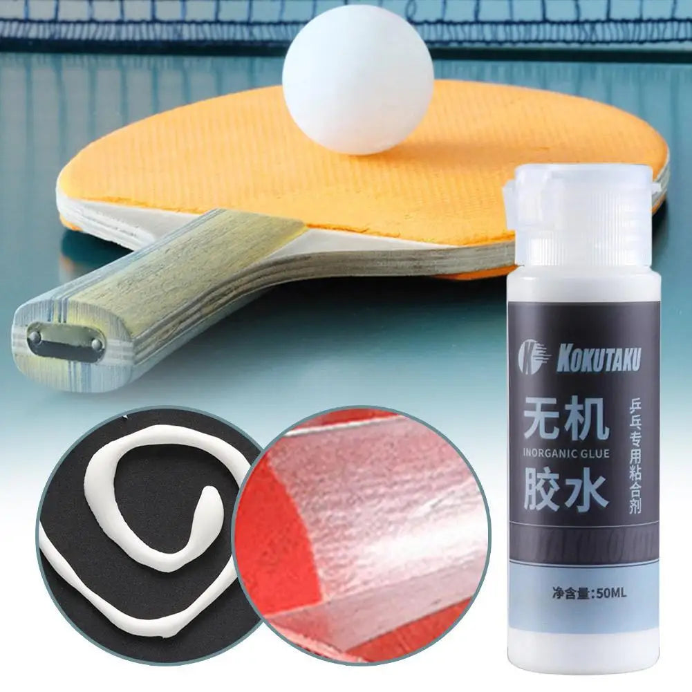 Table Tennis Racket Glue Professional Table Tennis Rubber Glue Pong Racket Speed Glue With Brush Rubber Adhesive & Cleaner