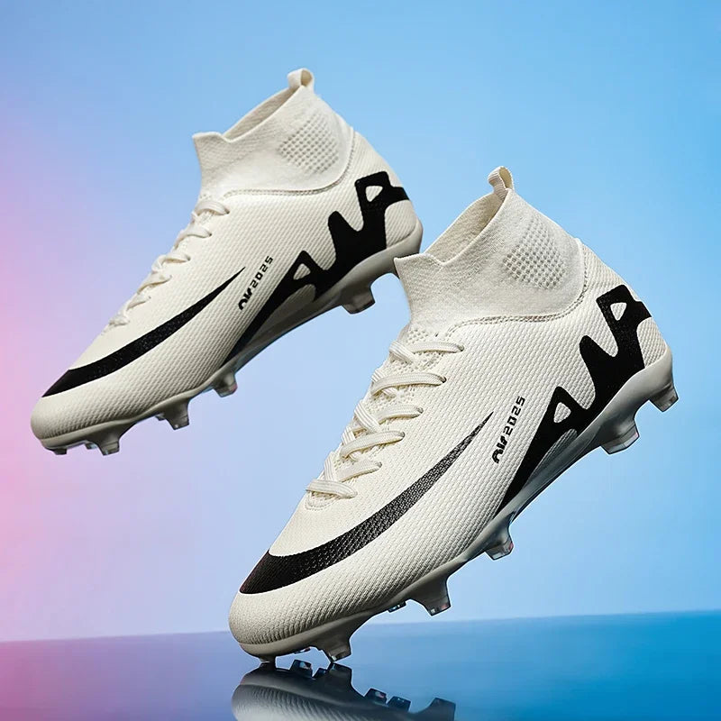 New Men Football Field Boots Women Professional Ultralight Cleats Soccer Shoes Unisex Match TF/FG High Ankle Boys Football Shoes