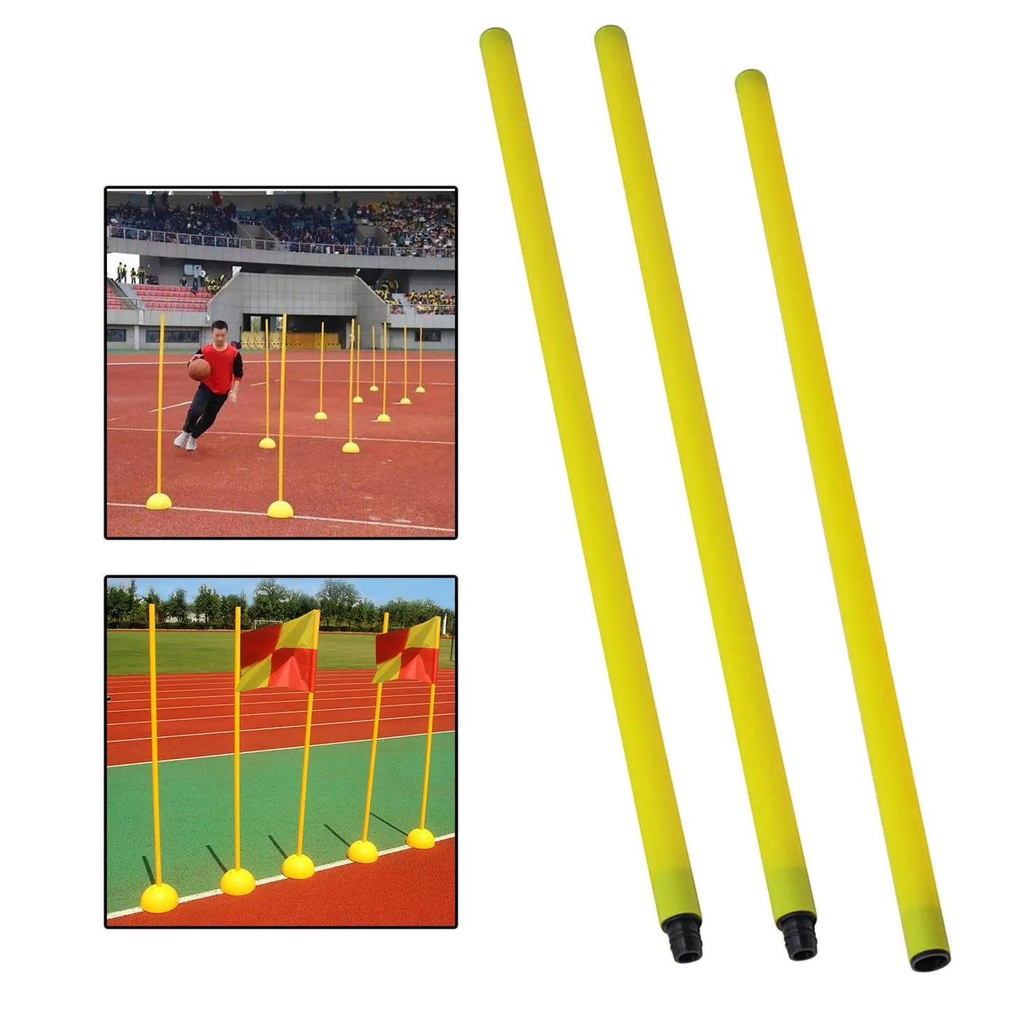 Training Marker Football Sign Pole Agility Marker Drop Resistant Obstacle Bar for Basketball Soccer Training Sports Outdoor
