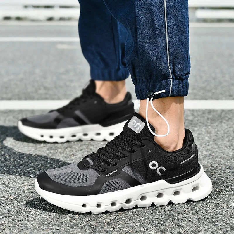 Men Running Shoes Outdoor Sneakers Comfortable Breathable Mesh Casual Fashion Trainer Race Walking Athletic Training Cushioning