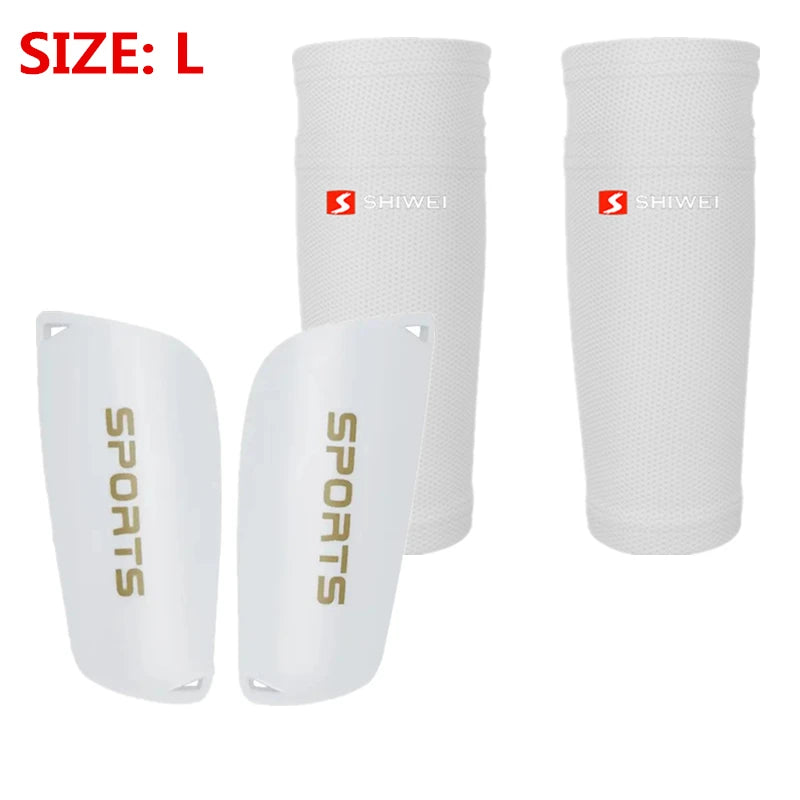 One set of Soccer Shin Guard Pads with Sleeves Kids Child Men Unisex Training Protection football accessories futbol accesorios