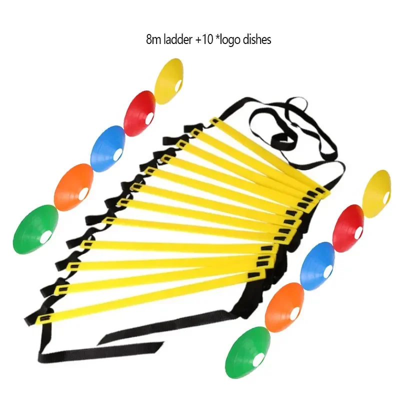 Flexibility Agility Ladder Nylon Strap Jumping Ladder Soccer Speed Training Logo Dishes Fitness Football Training Energy Ladder
