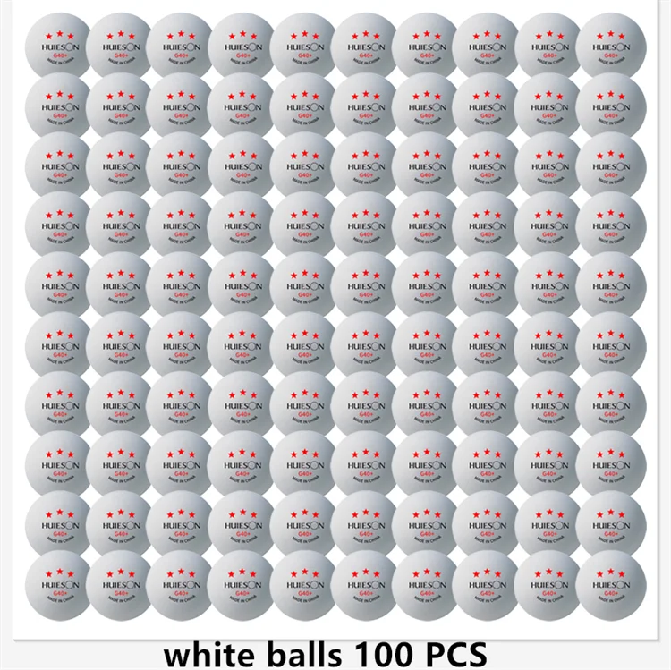 New Huieson 3 Star 20~100 PCS ABS 40+ Material Professional Table Tennis Balls TTF Table Tennis Ping Pong Balls For Competition