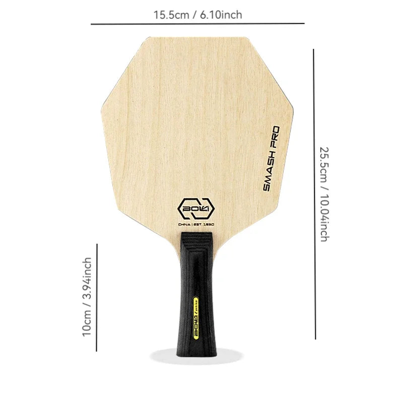 Hexagon Table Tennis Bat Base Plate Larger Hitting Area Pure Wood Blade Professional Paddle for Tranning Offensive Ping Pong