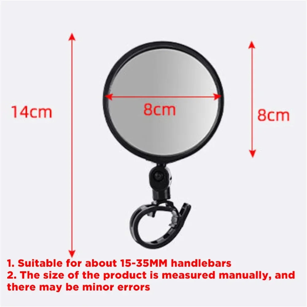 HD Bicycle Rearview Mirror with Adjustable Handlebar - Improve Safety and Visibility While Riding