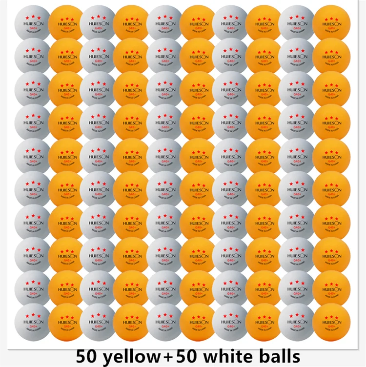 New Huieson 3 Star 20~100 PCS ABS 40+ Material Professional Table Tennis Balls TTF Table Tennis Ping Pong Balls For Competition