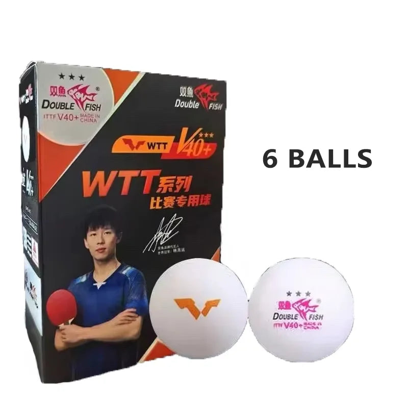 Double Fish WTT 3 Star Table Tennis Ball (WTT Official Ball) Original Double Fish 3-Star Ping Pong Balls ITTF Inproved