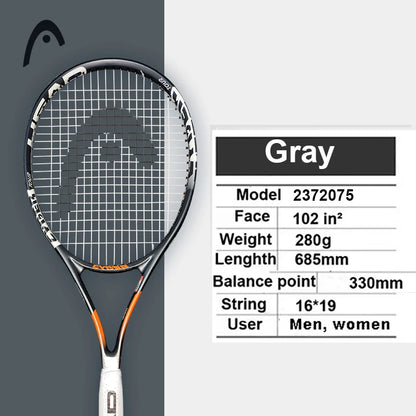Original Head Tennis Racket Black Professional Tennis Racquet Carbon Tenis Padel With Bag Overgrip Dampener Raquete De Tenis 414