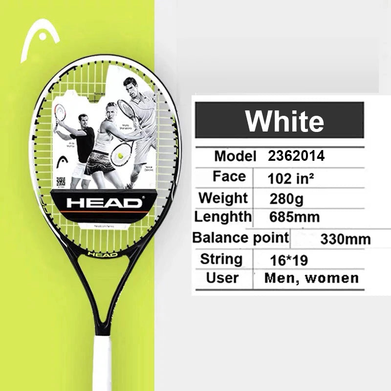 Original Head Tennis Racket Black Professional Tennis Racquet Carbon Tenis Padel With Bag Overgrip Dampener Raquete De Tenis 414