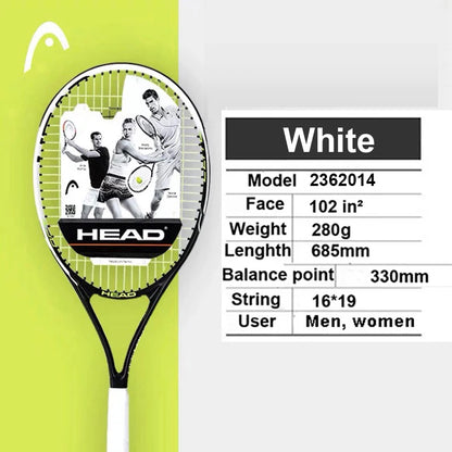 Original Head Tennis Racket Black Professional Tennis Racquet Carbon Tenis Padel With Bag Overgrip Dampener Raquete De Tenis 414