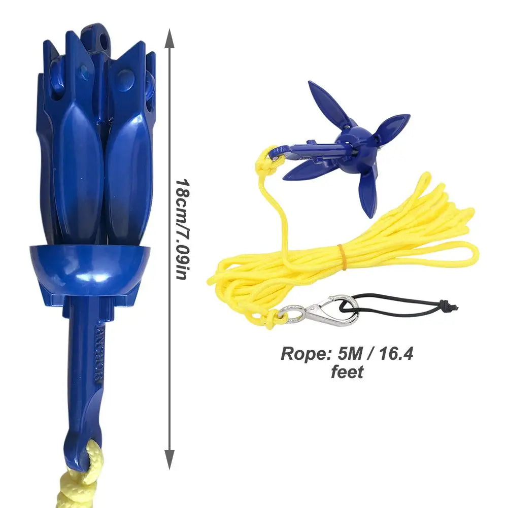 Four Handles Foldable SUP Paddle Board Boat Aluminum Anchor For Kayak Rubber Boats Canoe Motorboat Water Sports Accessories