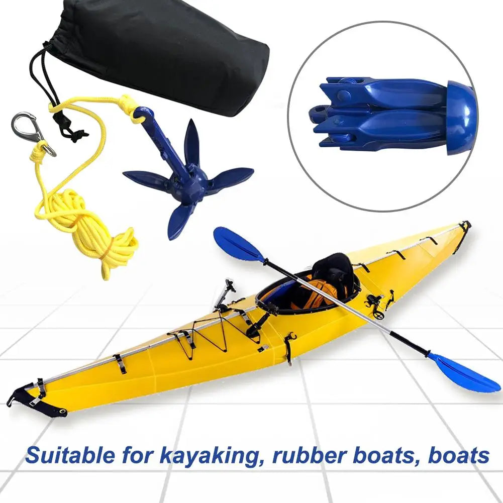 Four Handles Foldable SUP Paddle Board Boat Aluminum Anchor For Kayak Rubber Boats Canoe Motorboat Water Sports Accessories