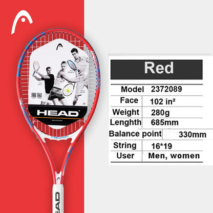 Original Head Tennis Racket Black Professional Tennis Racquet Carbon Tenis Padel With Bag Overgrip Dampener Raquete De Tenis 414