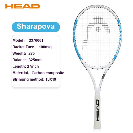 Original Head Tennis Racket Black Professional Tennis Racquet Carbon Tenis Padel With Bag Overgrip Dampener Raquete De Tenis 414