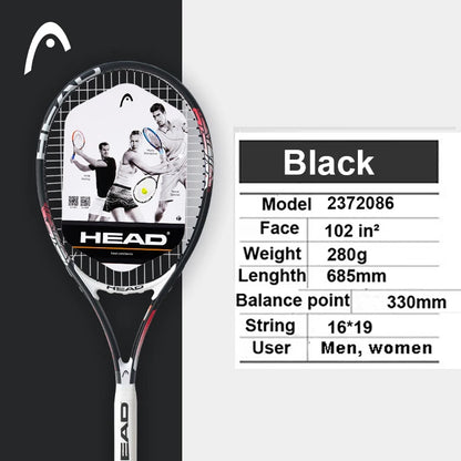 Original Head Tennis Racket Black Professional Tennis Racquet Carbon Tenis Padel With Bag Overgrip Dampener Raquete De Tenis 414