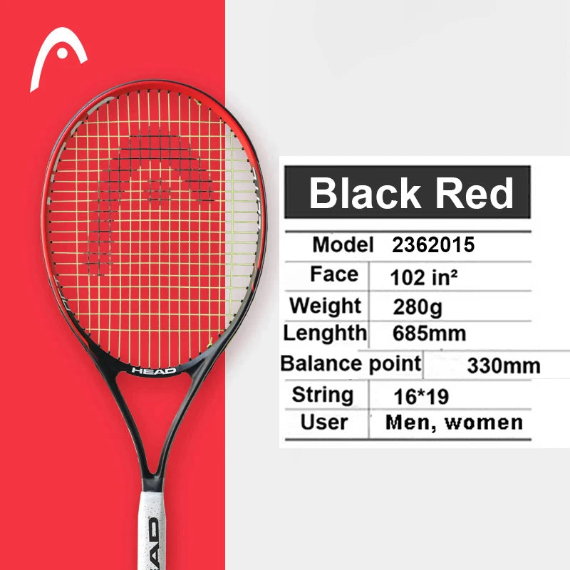 Original Head Tennis Racket Black Professional Tennis Racquet Carbon Tenis Padel With Bag Overgrip Dampener Raquete De Tenis 414