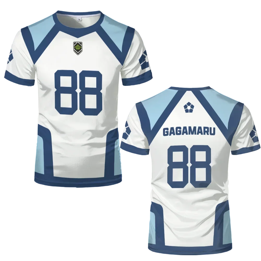 Japanese Anime 3D Printing Jersey Plus-size Football Men's T-shirt Sports Quick Drying Breathable Casual Short Sleeve Tee