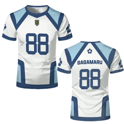 Japanese Anime 3D Printing Jersey Plus-size Football Men's T-shirt Sports Quick Drying Breathable Casual Short Sleeve Tee