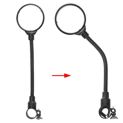 2PCS Long Bicycle Rearview Handlebar Mirrors 360° For Mountain Road Bike Motorcycle Bendable Hose Adjustable Rearview Mirror