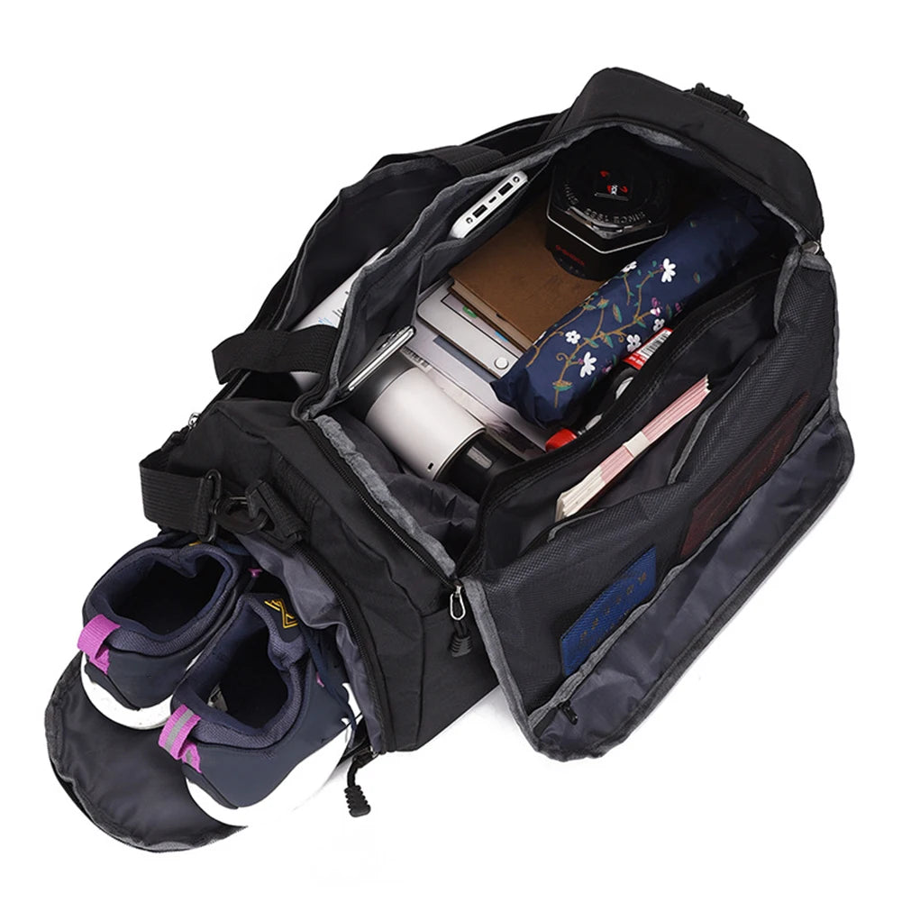 Dry Wet Separation Bags Waterproof Large Capacity Yoga Sports Backpack with Shoe Compartment Wear-resistant for Outdoor Football