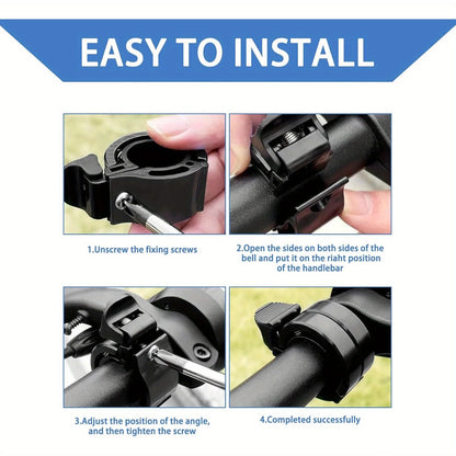 1 Invisible High-Pitched Bicycle Bell - High-Quality Sound, Made Of Aluminum Alloy, Suitable For Mountain Bikes And Road Bikes