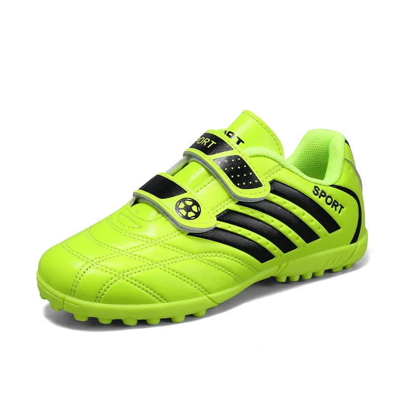 Children's Hook Loop Fastener Football Shoes Outdoor Grass Training Football Shoes Professional Anti Slip Lightweight Sneaker
