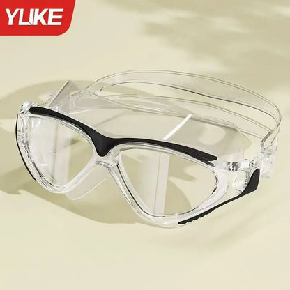 Big Frame Professional HD Anti-fog Silicone Swimming Goggles Adults With Earplugs Swim Glasses Men Women Goggles