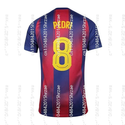 The Hot Spain Style Barca Fan Version Adult Children's Casual Sports T-shirt Football Jersey Breathable Short Sleeve Soccer Club