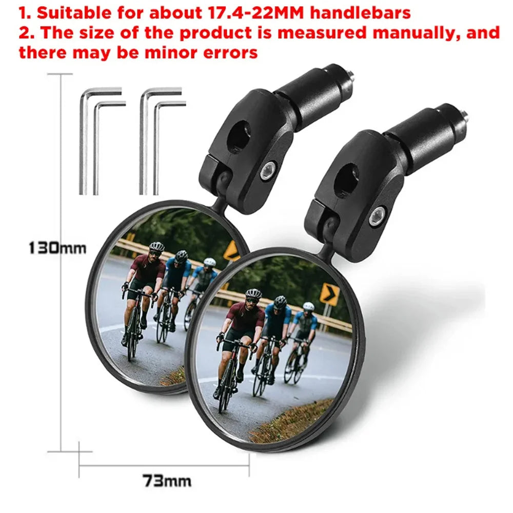 HD Bicycle Rearview Mirror with Adjustable Handlebar - Improve Safety and Visibility While Riding