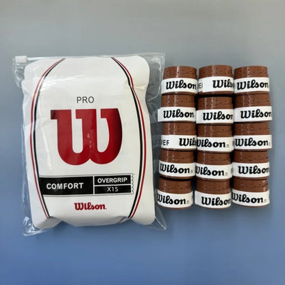 15/30PCS Original wilso Overgrip Anti Slip Tennis Racket Sweatband Grips Padel Shock Absorption Grip Tape Training Accessories