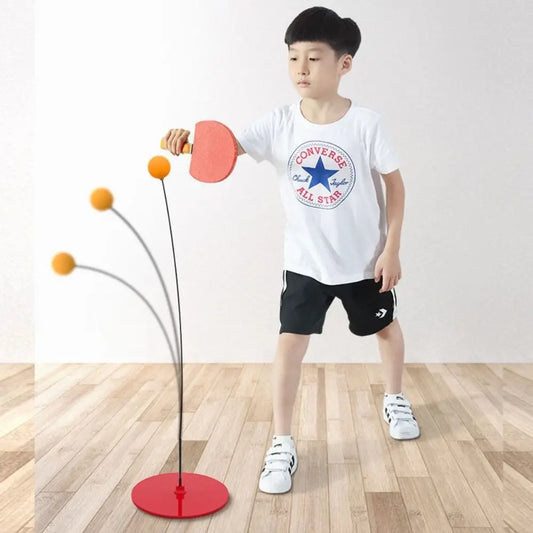 1 Set Elastic Table Tennis Trainer Movable Fixed Table Tennis Exerciser Rapid Rebound Play Pong Balls Paddles Set Workout Sport