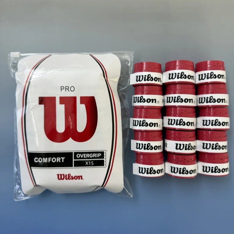15/30PCS Original wilso Overgrip Anti Slip Tennis Racket Sweatband Grips Padel Shock Absorption Grip Tape Training Accessories