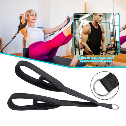 Fitness Arm Strength Rope Anti-Slip Muscle Training Carabiner Pulldown Rope Tricep Rope Cable for Facepulls/Push Downs/Crunches