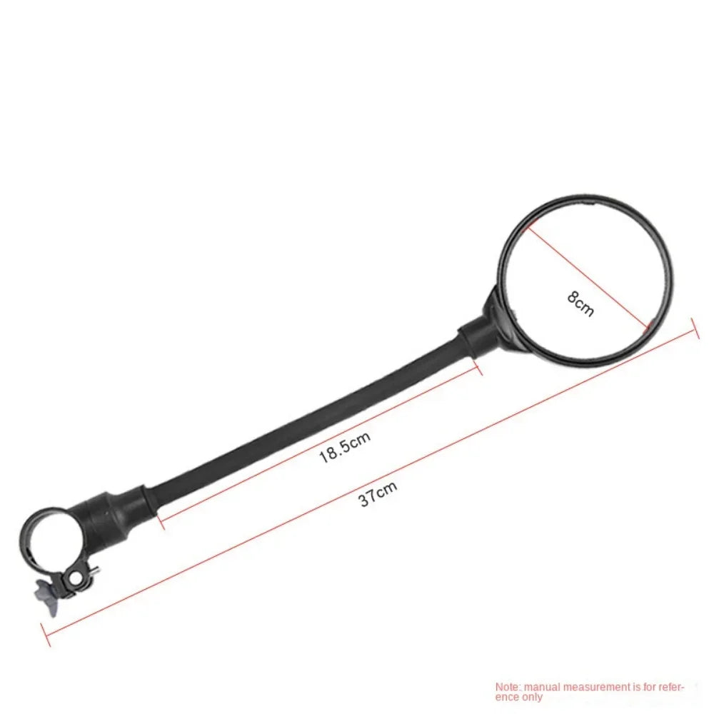 2PCS Long Bicycle Rearview Handlebar Mirrors 360° For Mountain Road Bike Motorcycle Bendable Hose Adjustable Rearview Mirror