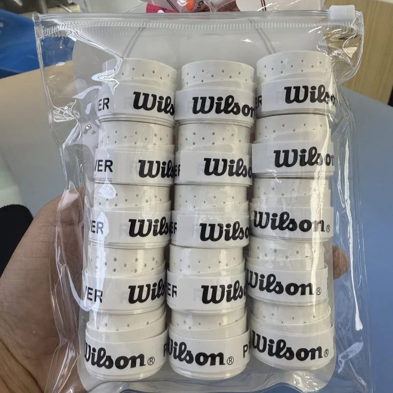 15/30PCS Original wilso Overgrip Anti Slip Tennis Racket Sweatband Grips Padel Shock Absorption Grip Tape Training Accessories