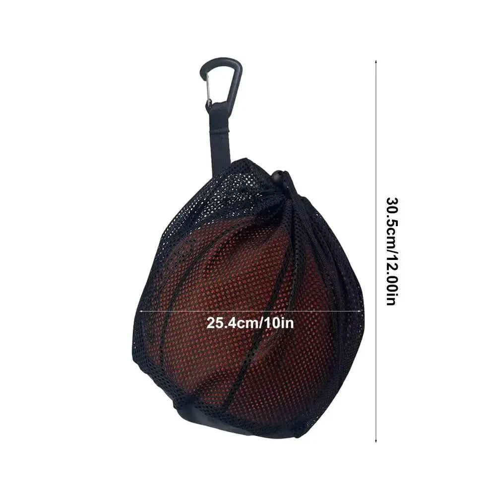 Portable Drawstring Basketball Backpack Mesh Bag Football Soccer Volleyball Ball Storage Bags Outdoor Sports Cycling Equipment