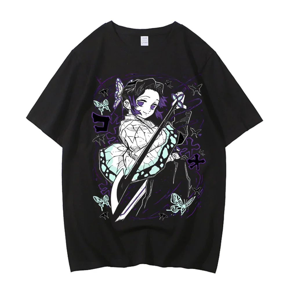 Movie Demon Slayer Infinity Castle T Shirt Men High Quality Cotton Anime Graphic Tees Tops Clothing Harajuku Casual T-shirt